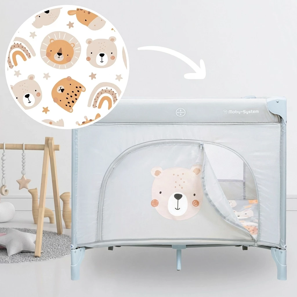 Moby-System Laufgitter Moby-System Laufstall für Kinder mit Matratze und Tragetasche