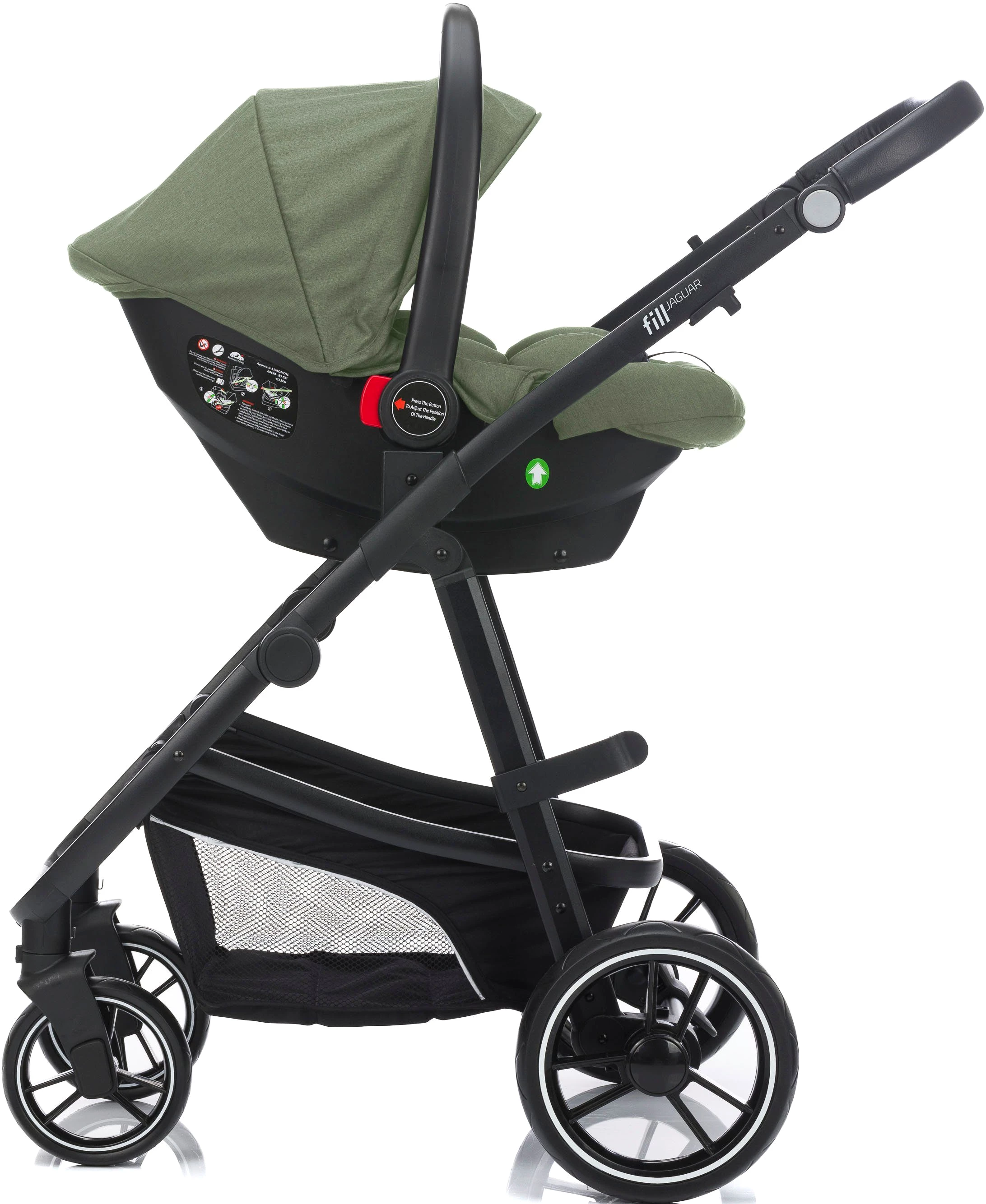 Fillikid Kombi-Kinderwagen Jaguar, (Set, 9-tlg)
