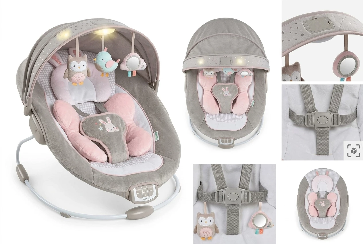 ingenuity Babyschaukel InLighten Bouncer™ - Twinkle Tails™, mit Licht und Sound