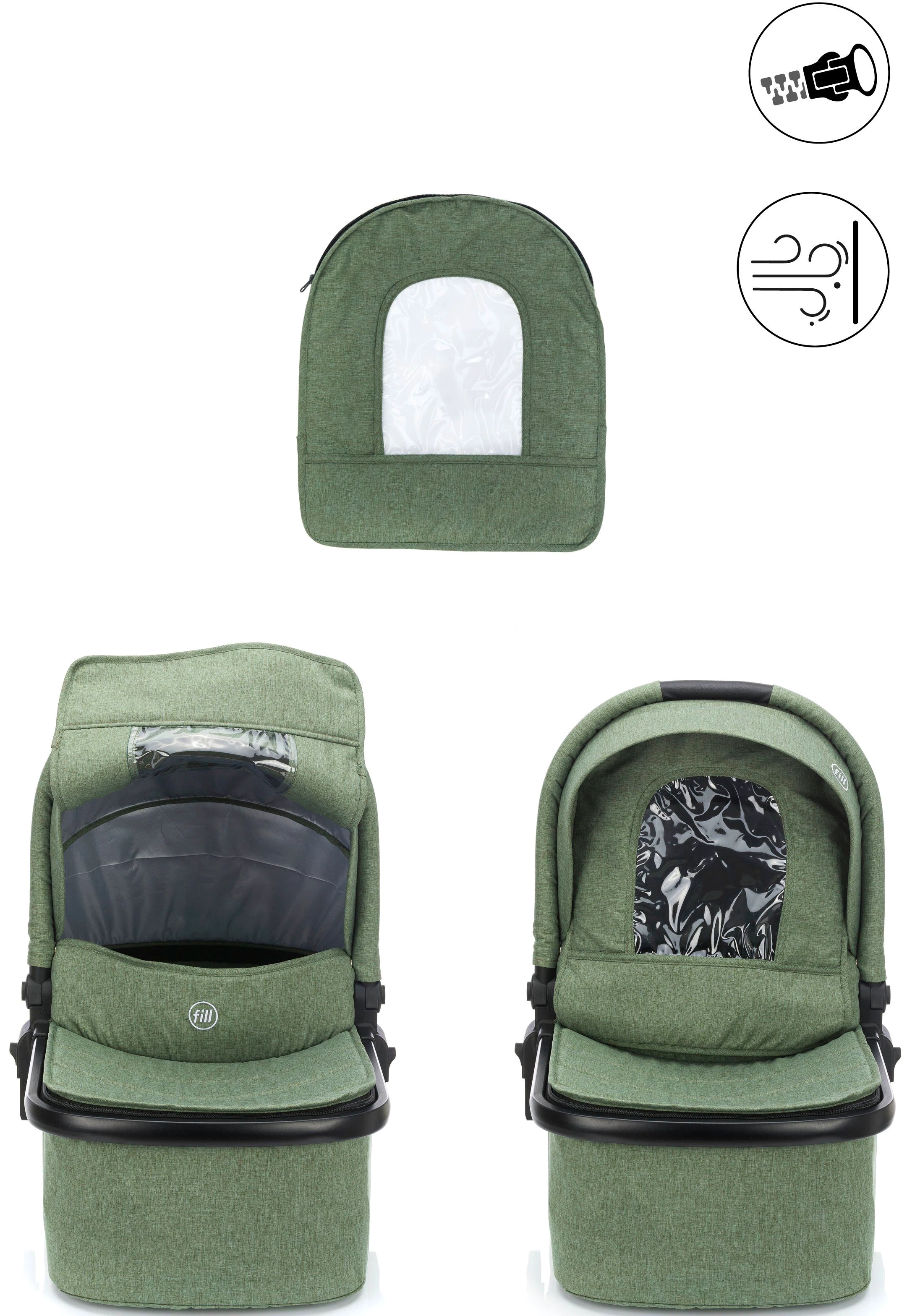 Fillikid Kombi-Kinderwagen Jaguar, (Set, 9-tlg)