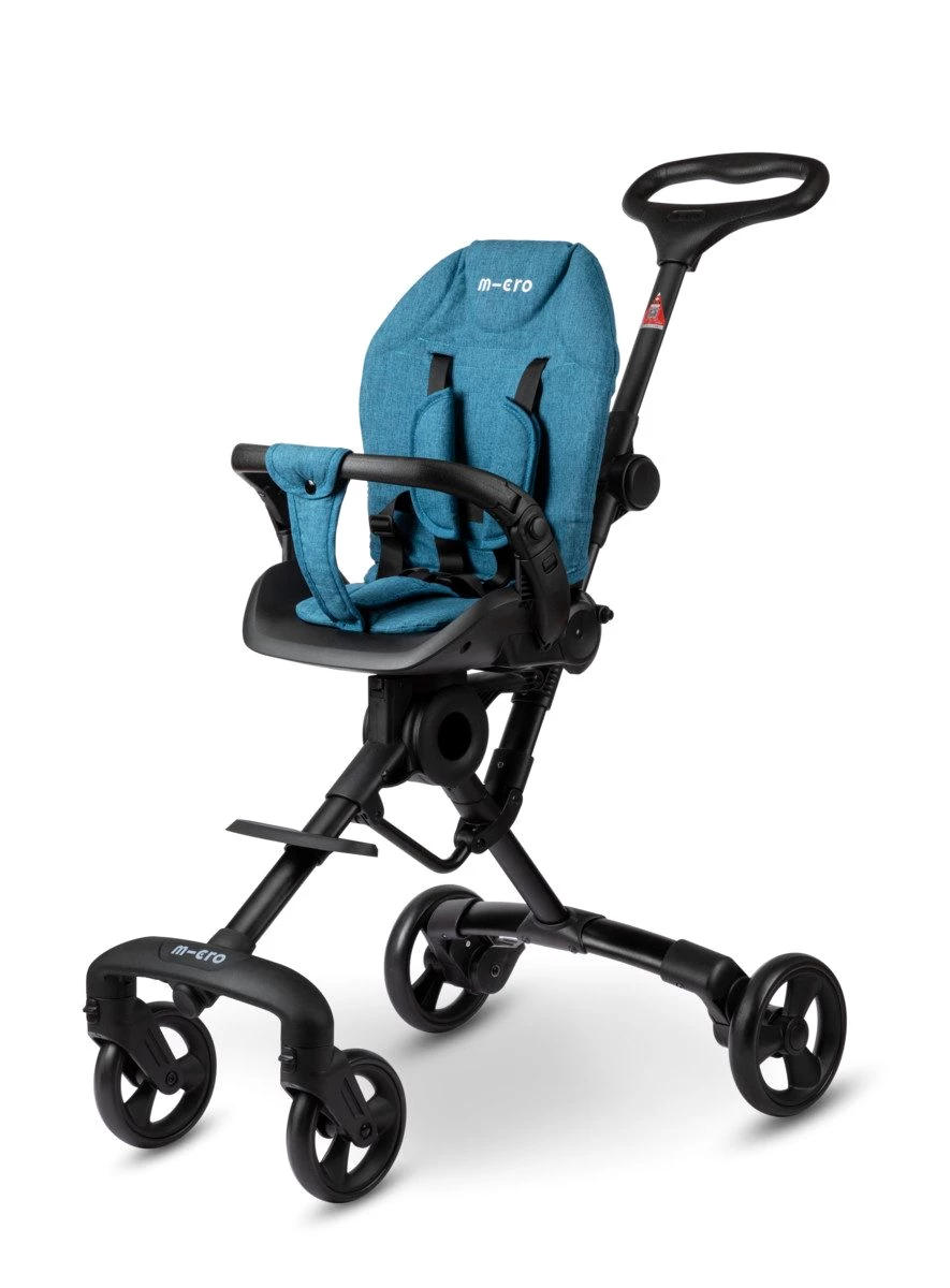 Micro Dreirad-Kinderwagen micro trike 360 grad aqua inkl. LED Rollen