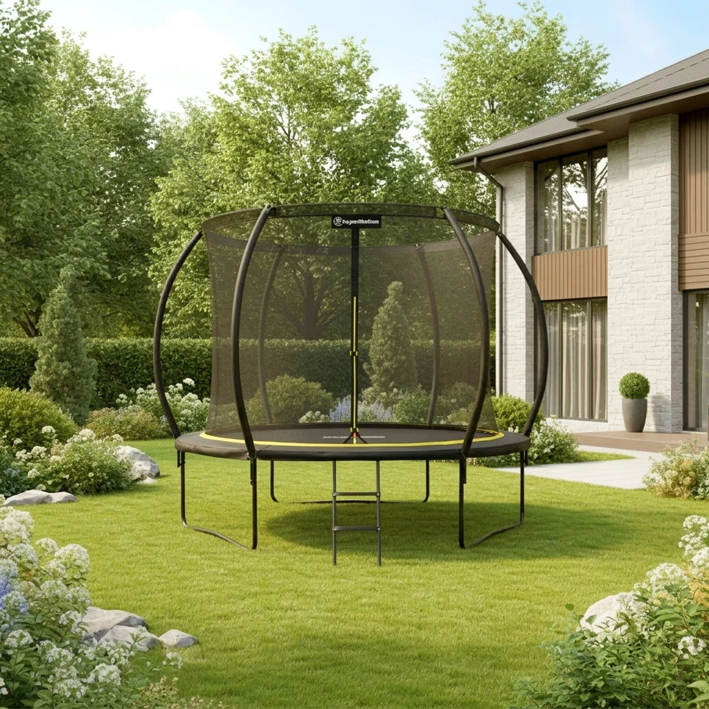 HyperMotion Gartentrampolin Gartentrampolin mit Leiter und Innennetz für Haus und Garten