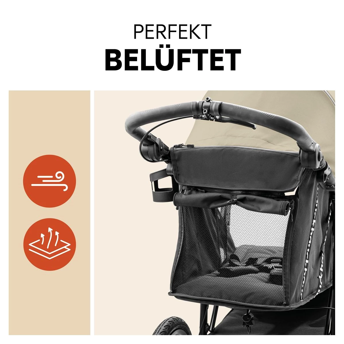 Hauck Sportbuggy Runner 3 - Olive, Sportwagen mit Luftreifen