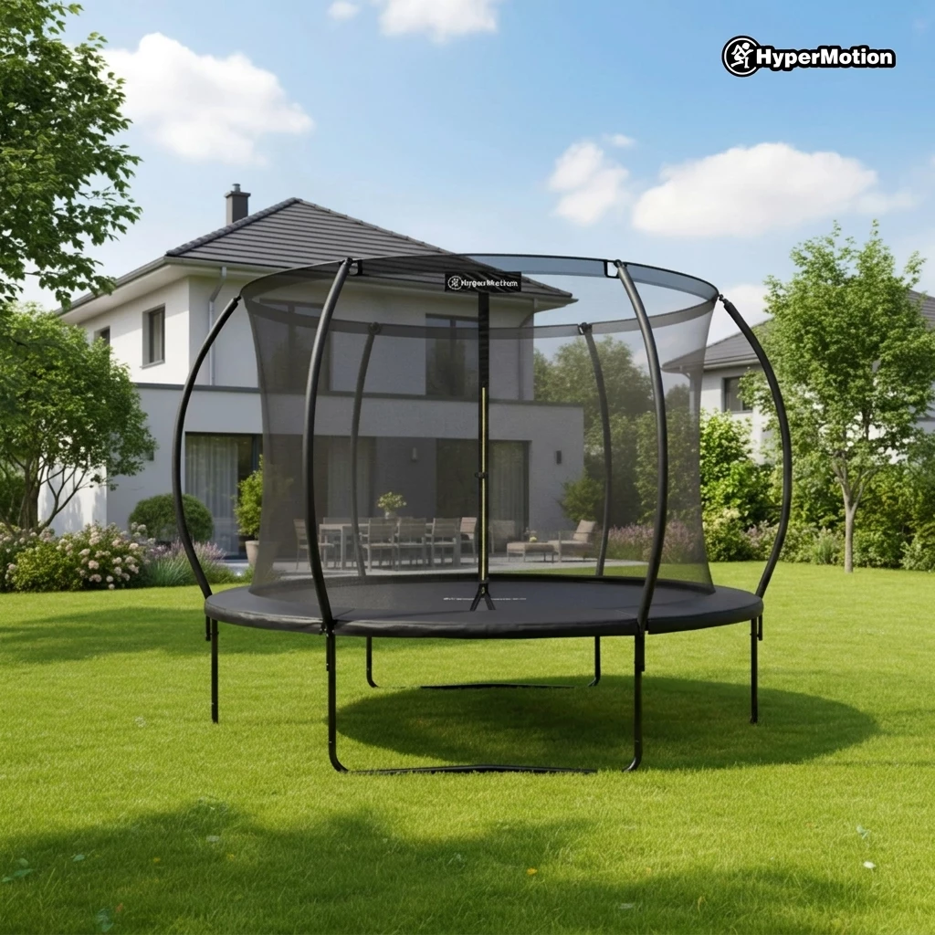 HyperMotion Gartentrampolin Gartentrampolin mit Leiter und Innennetz für Haus und Garten