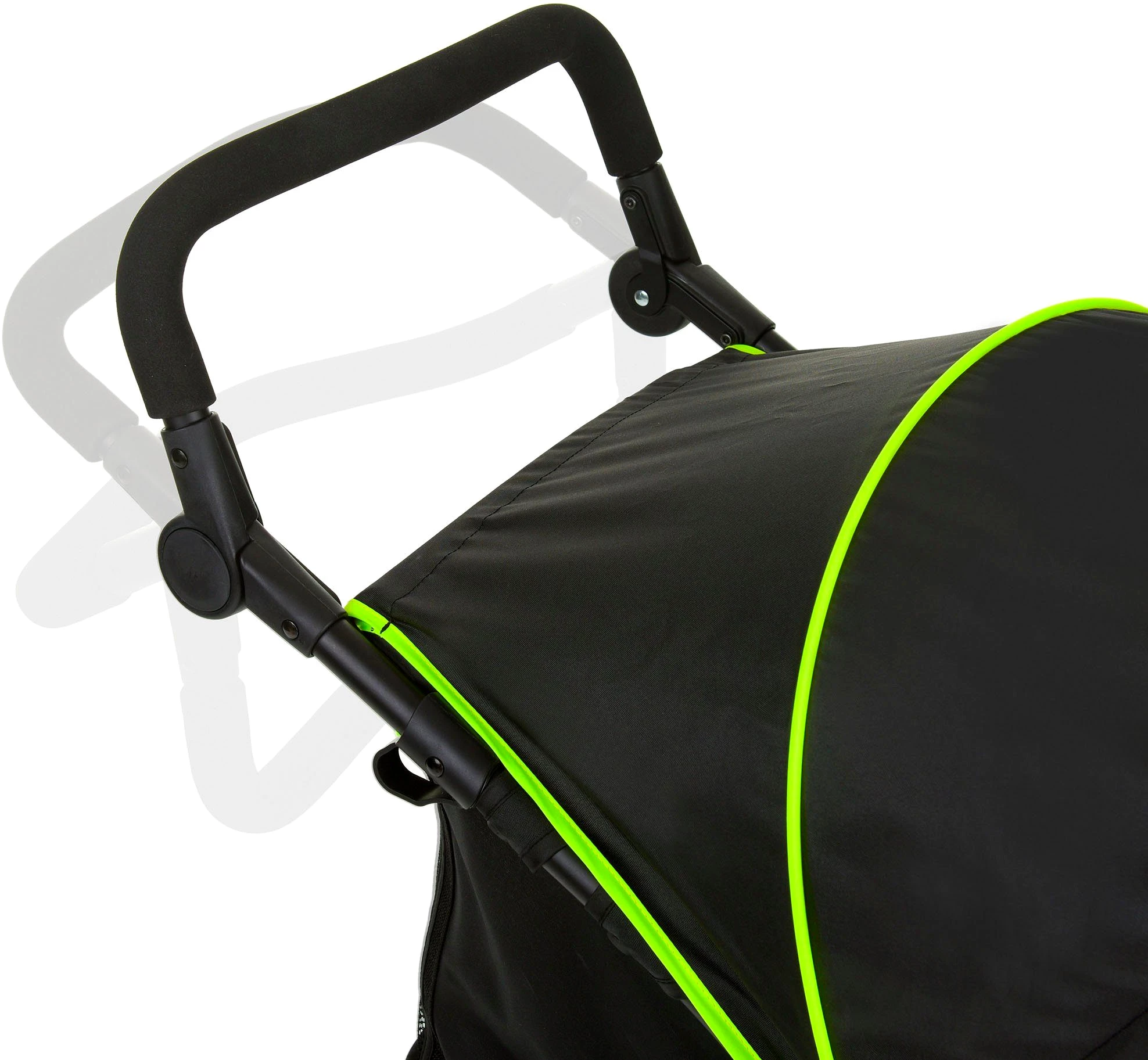 Hauck Dreirad-Kinderwagen Runner black/neon yellow, mit schwenk- und feststellbarem Vorderrad