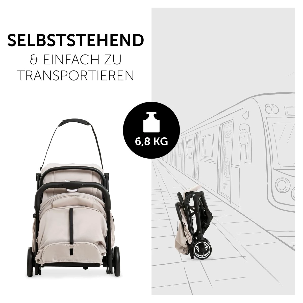 Hauck Sportbuggy Travel N Care - Beige