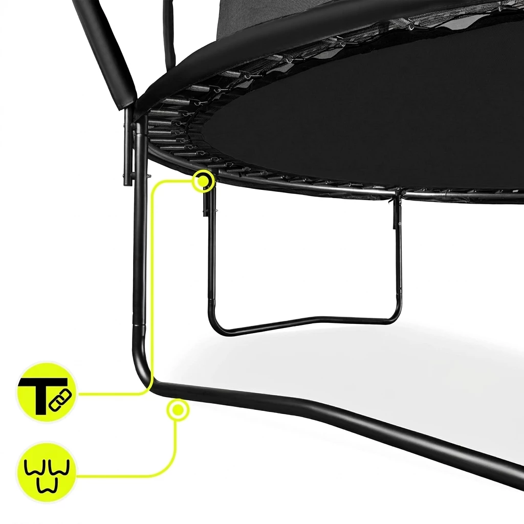 HyperMotion Gartentrampolin Gartentrampolin mit Leiter und Innennetz für Haus und Garten