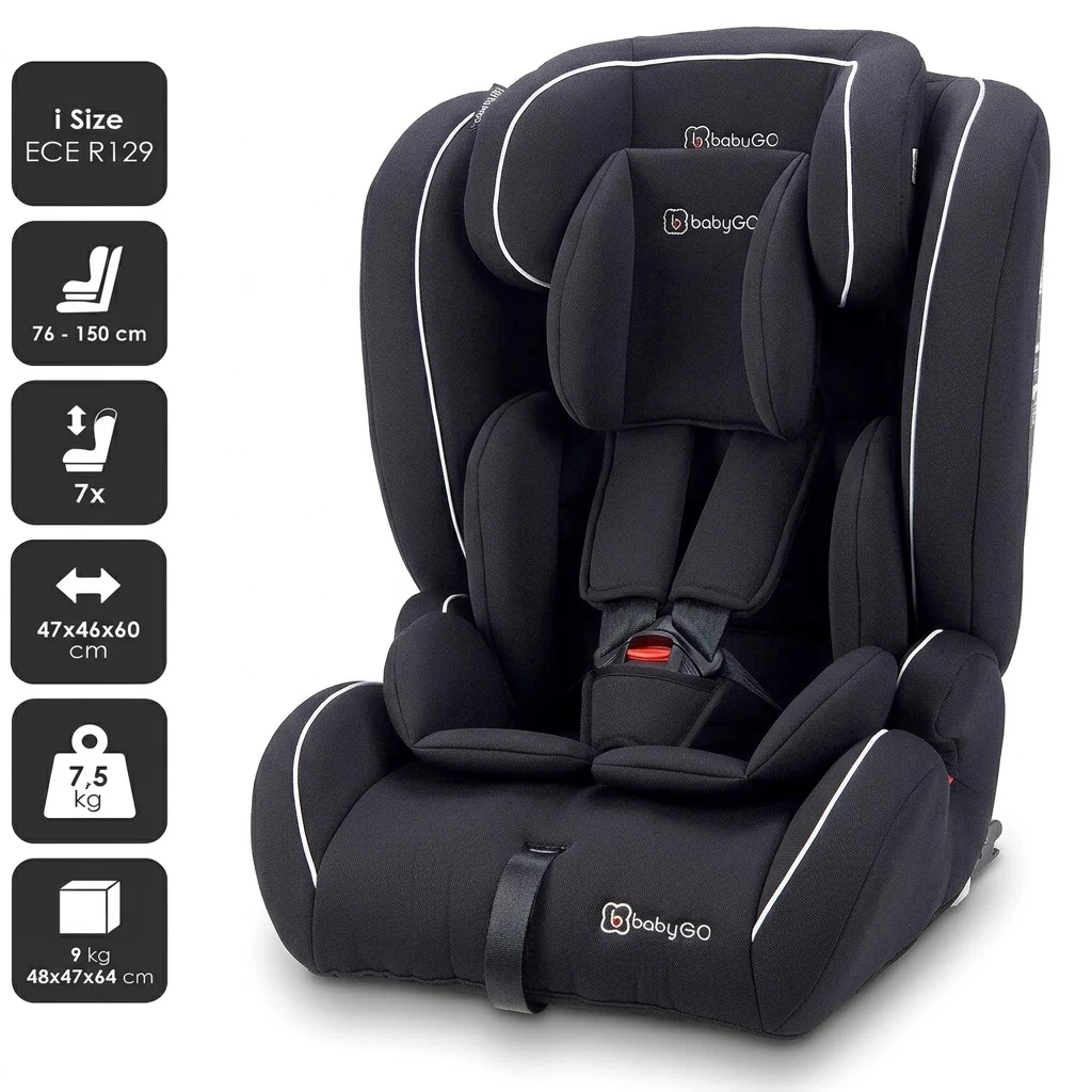 BabyGo Autokindersitz FreeFix Isize, ab: 76 cm, bis: 150 cm, für Körpergröße von 76-150 cm