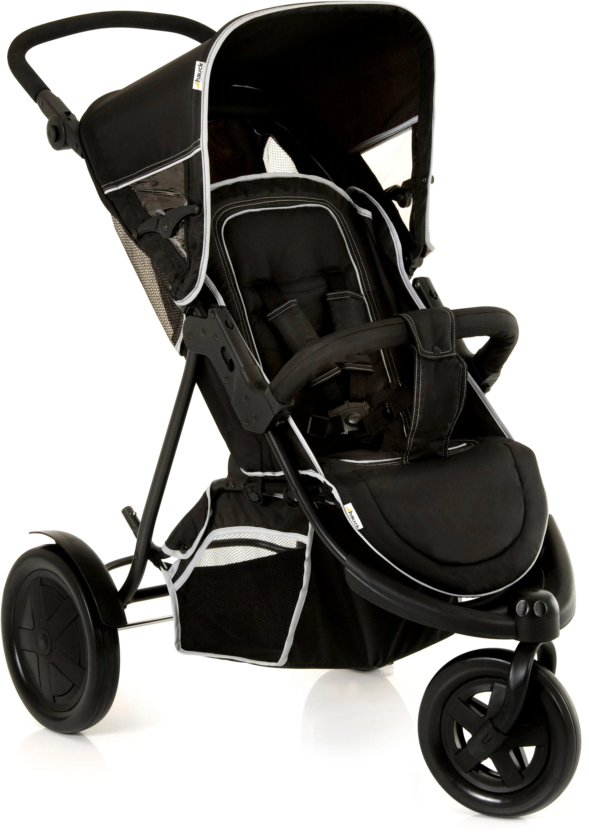 Hauck Geschwisterwagen Freerider black, mit schwenk- und feststellbarem Vorderrad