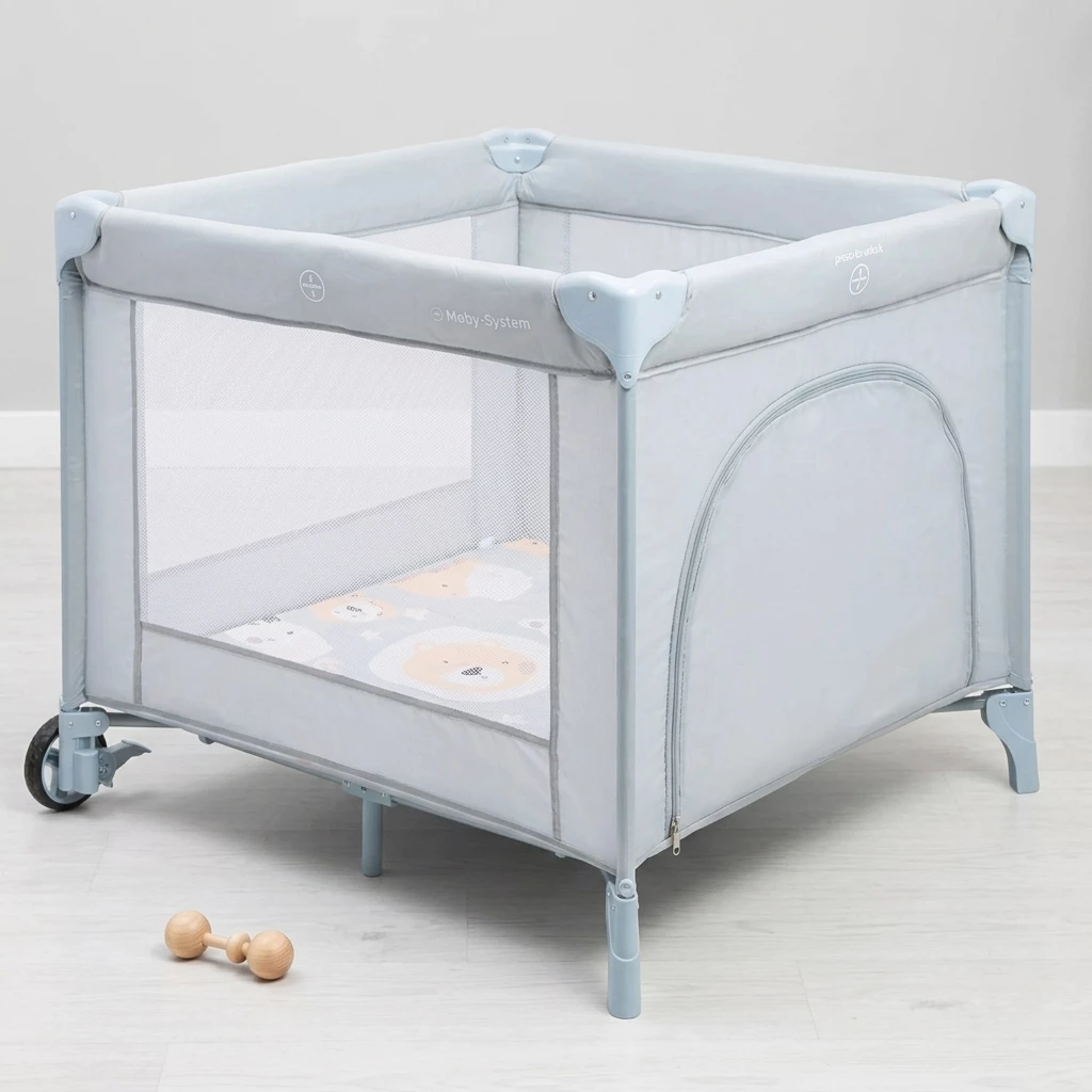 Moby-System Laufgitter Moby-System Laufstall für Kinder mit Matratze und Tragetasche