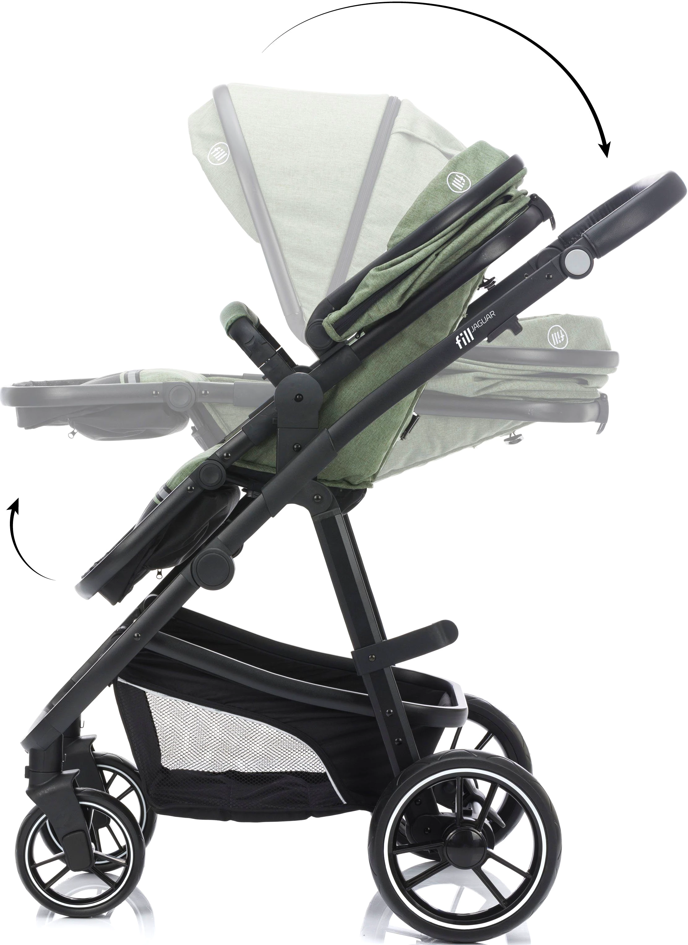 Fillikid Kombi-Kinderwagen Jaguar, (Set, 9-tlg)