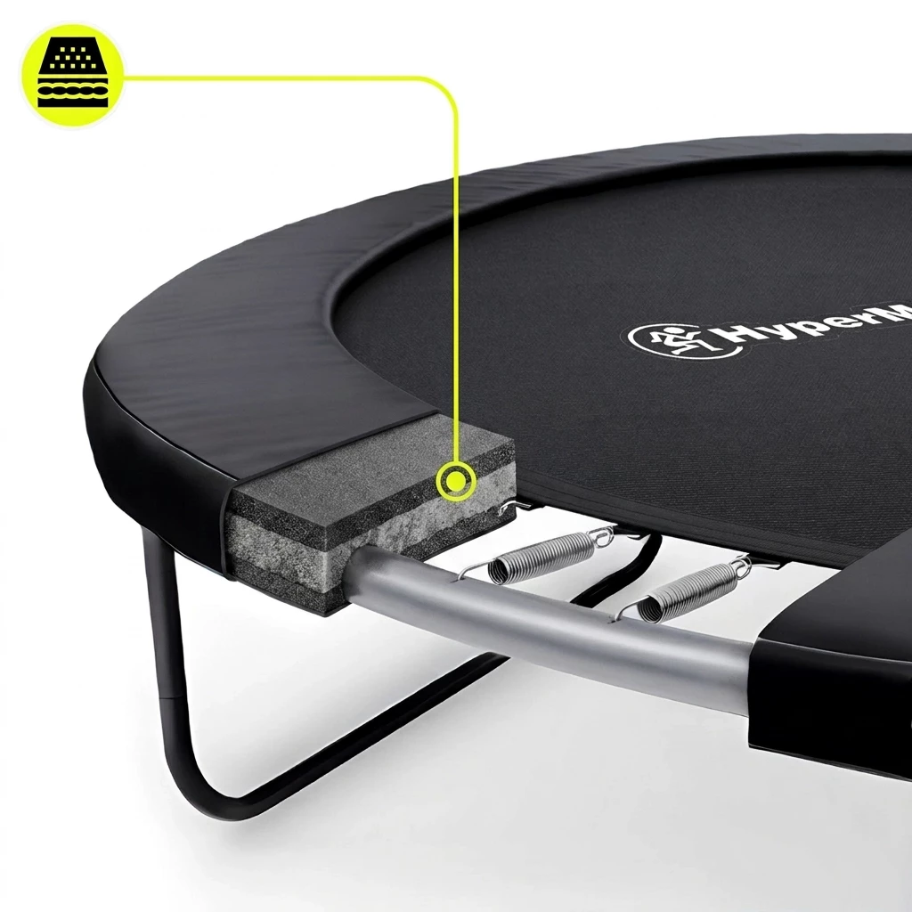 HyperMotion Gartentrampolin Gartentrampolin mit Leiter und Innennetz für Haus und Garten