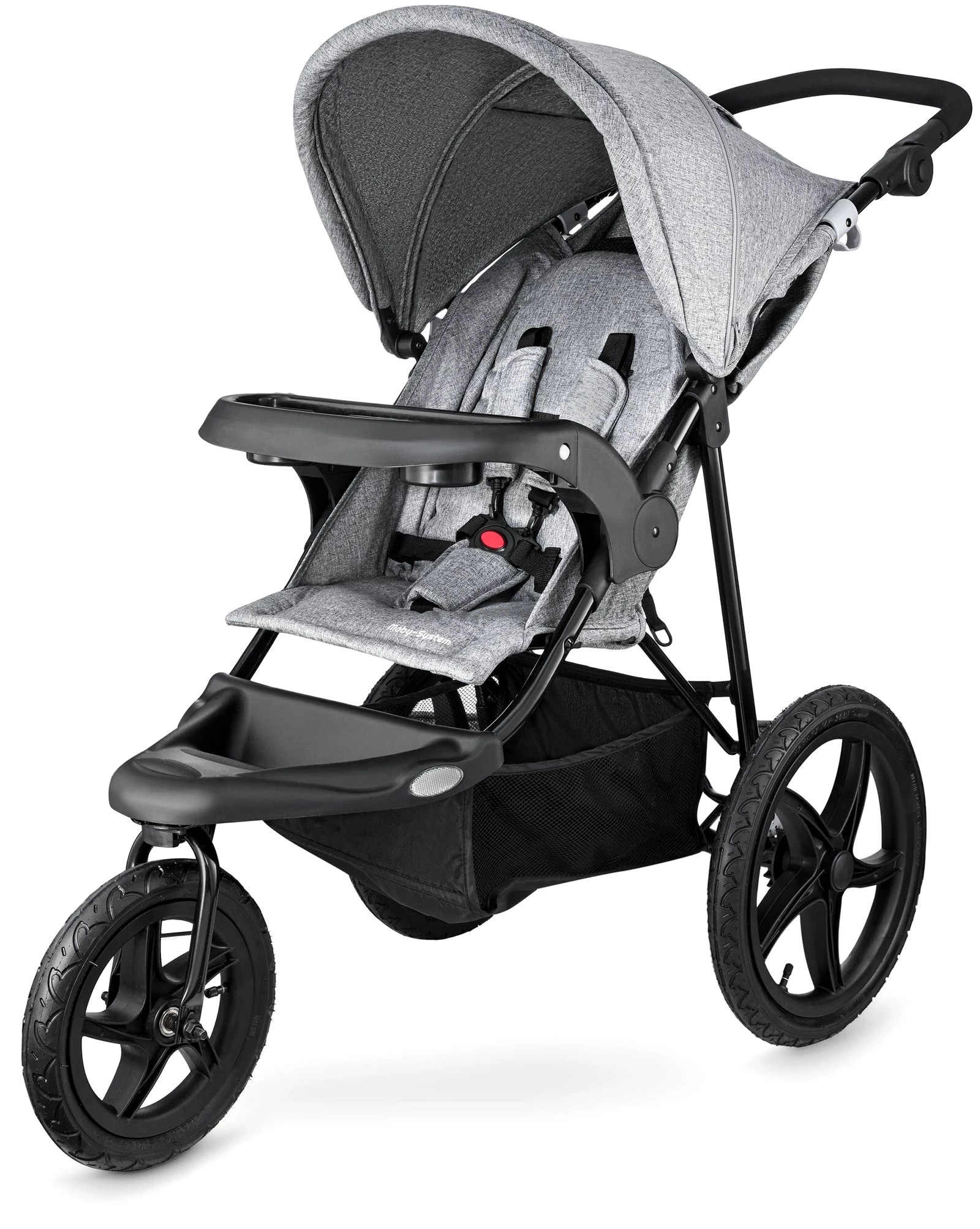 Moby-System Dreirad-Kinderwagen Jogging-Kinderwagen mit Luftreifen und Verdeck - Modell: MOUNTAIN