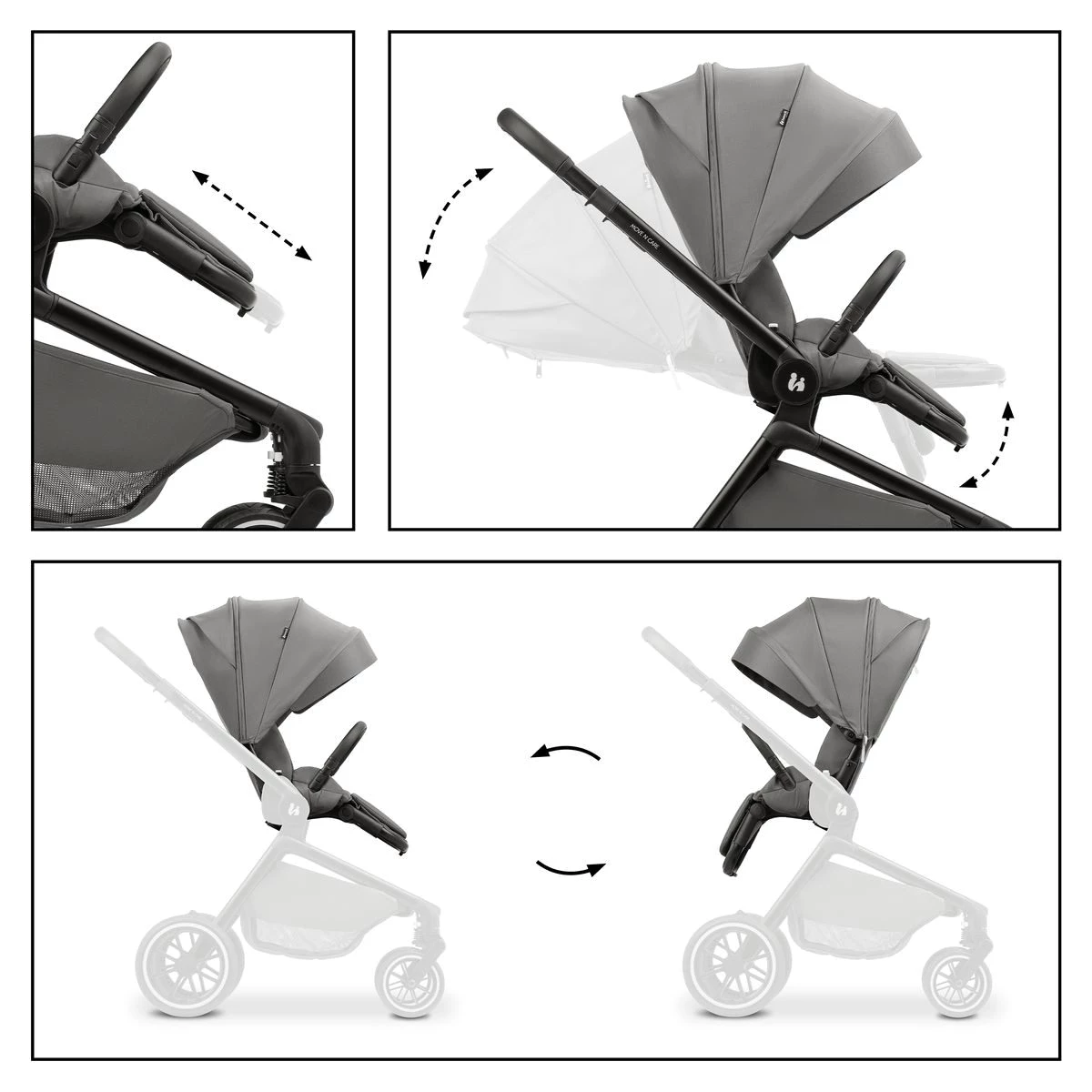 Hauck Sportbuggy Move N Care - Dark Grey