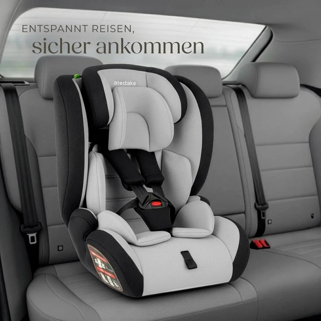 tectake Autokindersitz Autositz Sophie mit 5-Punkt-Gurt, i-Size Zulassung