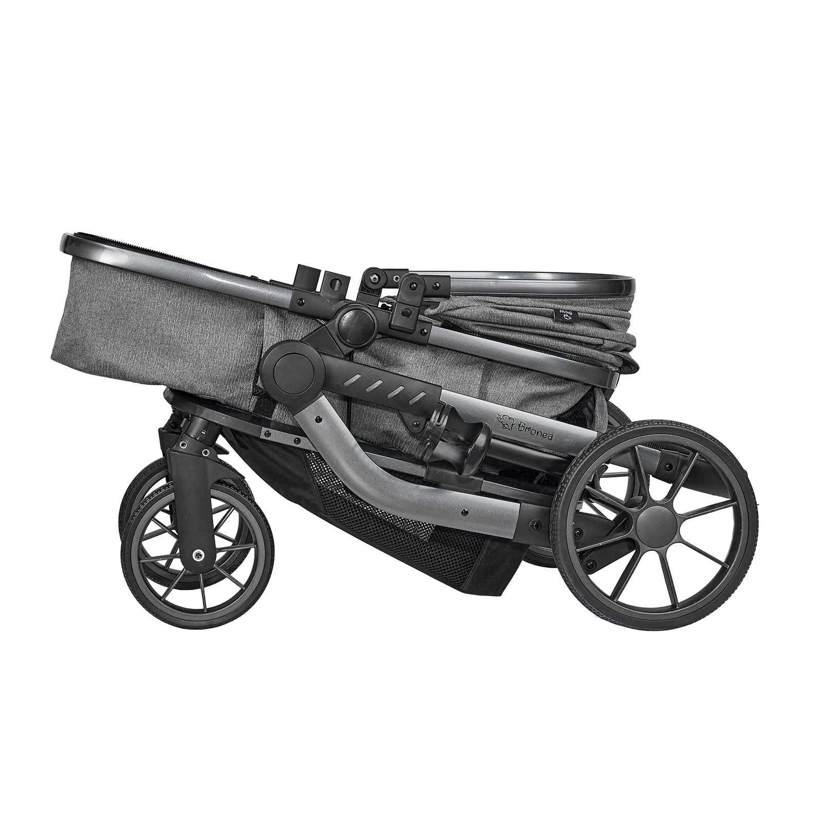 Bronea Kombi-Kinderwagen UNICO Design-Kinderwagen 3-in-1 mit MATRATZE, BUGGY & AUTO-BABYSCHALE