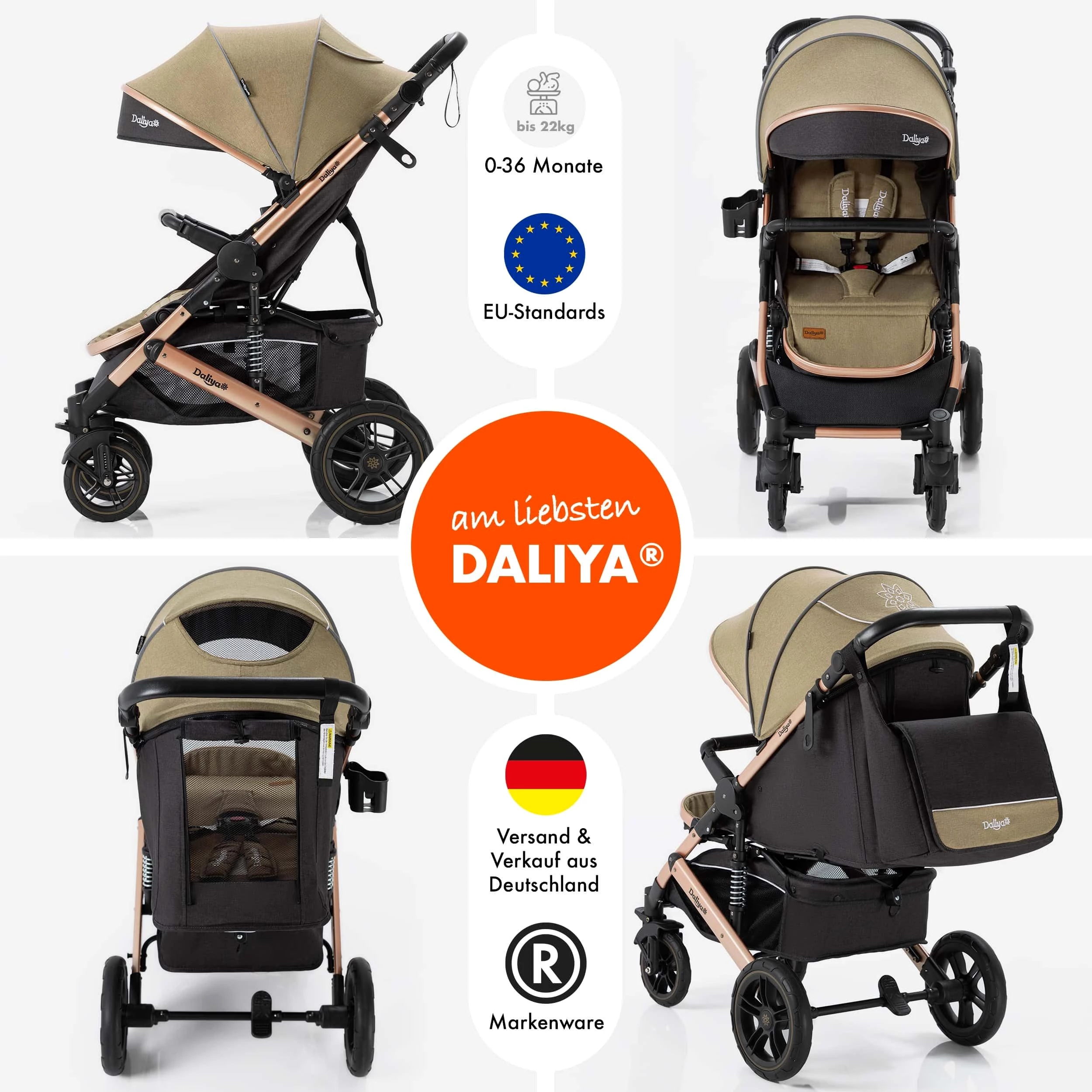 Kinder-Buggy RAPIDY Kinderwagen XXL Set, kompakt, Kinderbuggy, Sportwagen