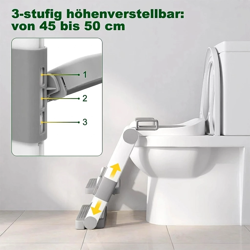 Woltu Baby-Toilettensitz, 38 cm, klappbar, 3 Stufen höhenverstellbar, Anti-Rutsch-Pads