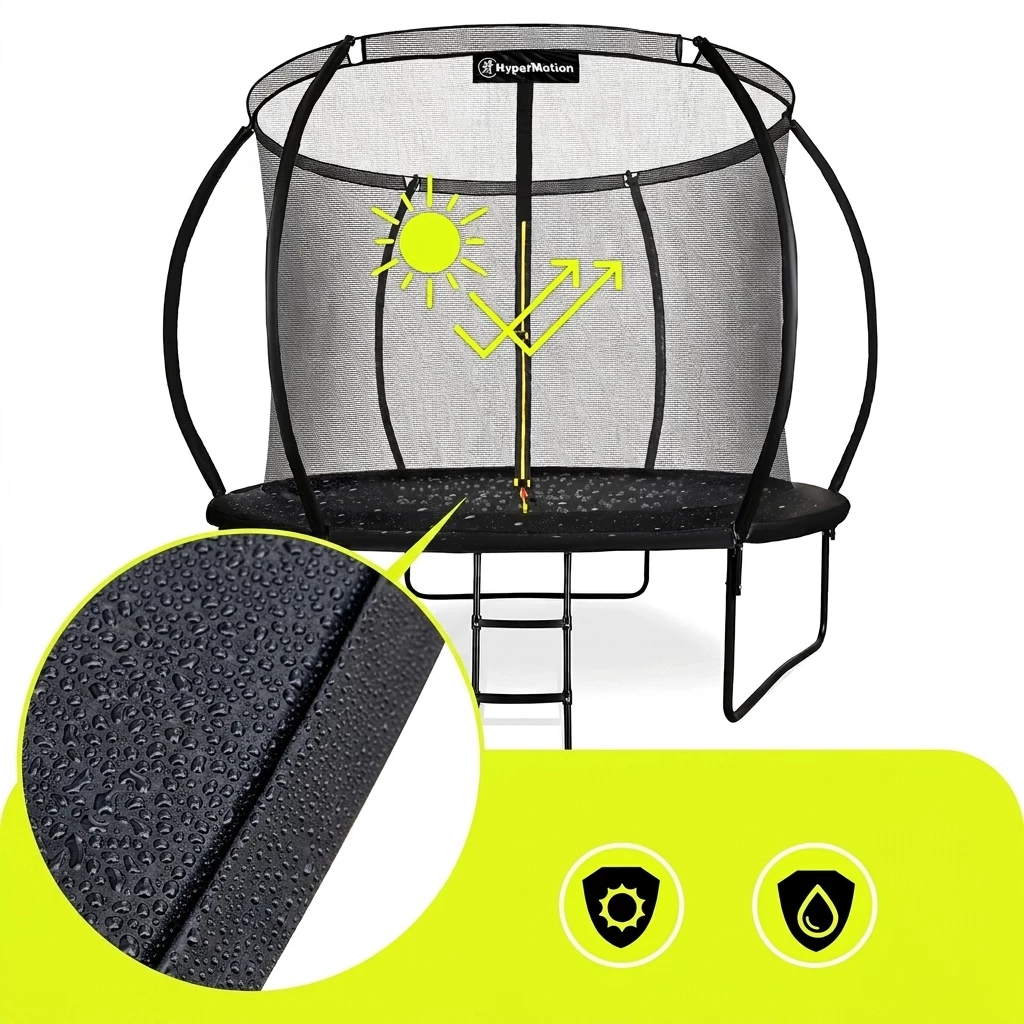 HyperMotion Gartentrampolin Gartentrampolin mit Leiter und Innennetz für Haus und Garten
