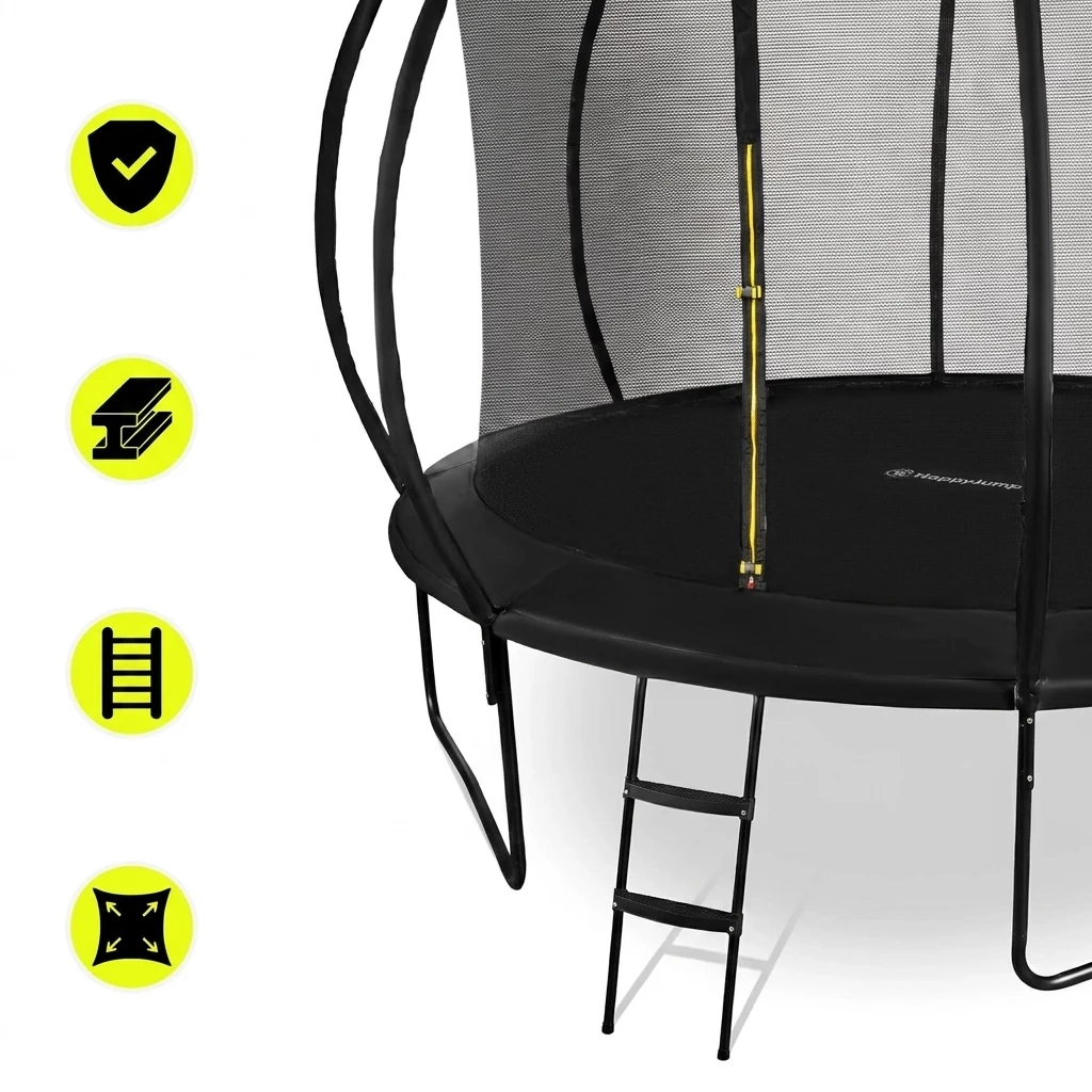 HyperMotion Gartentrampolin Gartentrampolin mit Leiter und Innennetz für Haus und Garten